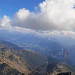 Flugwegposition um 13:25:47: Aufgenommen in der Nähe von 39030 Mühlwald, Autonome Provinz Bozen - Südtirol, Italien in 3443 Meter